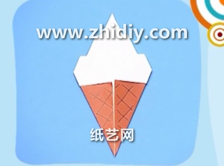 儿童折纸冰淇淋的折法教程手把手教你制作漂亮的折纸冰淇淋