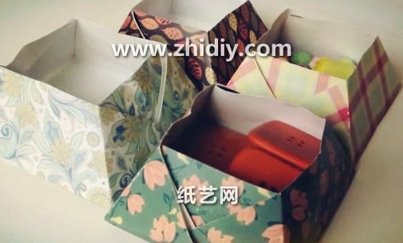 手工折纸糖果盒子的折法教程手把手教你制作出漂亮的折纸糖果收纳盒来