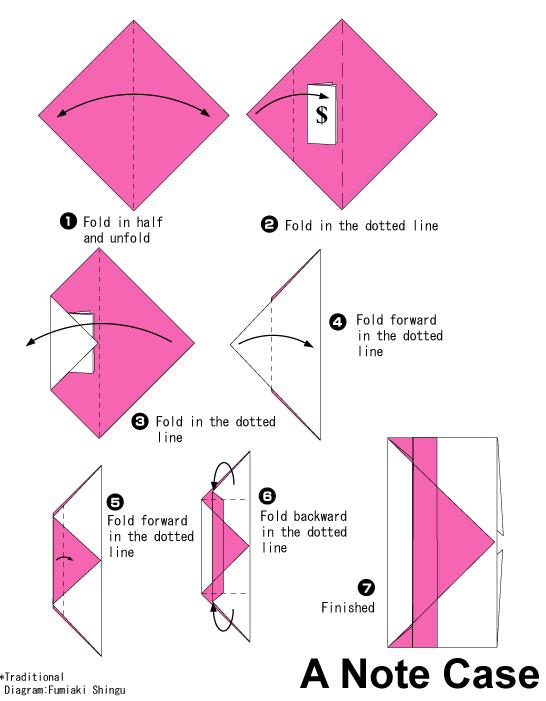 手工折纸钱包的基本折法教程帮助你更好的学习折纸