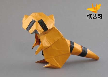 折纸浣熊的折纸小动物折纸大全图解教程手把手教你制作可爱的折纸小浣熊