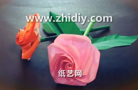 简单折纸玫瑰花的折法视频教程手把手教你制作漂亮的折纸玫瑰花