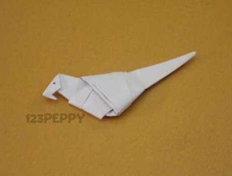 简单儿童鹦鹉折纸的图解教程手把手教你制作漂亮的折纸鹦鹉