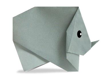 儿童折纸犀牛的折纸图解教程手把手教你制作出漂亮的折纸犀牛