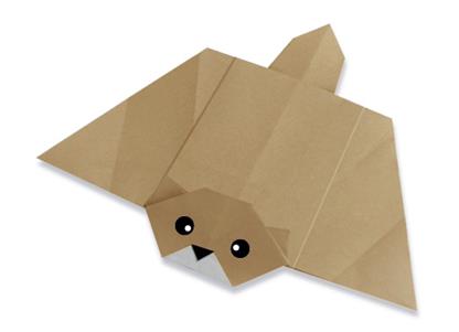 简单的儿童折纸飞鼠的折纸图解教程手把手教你制作可爱的折纸飞鼠