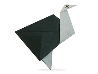 简单的儿童折纸鸵鸟折纸图解教程手把手教你快速制作折纸鸵鸟的折法