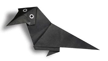 简单的儿童中纸乌鸦折纸图解教程手把手教你制作简单的折纸乌鸦