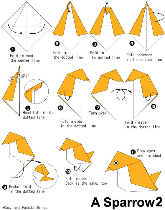 儿童手工折纸大全能够手把手的教你如何完成可爱的折纸麻雀制作