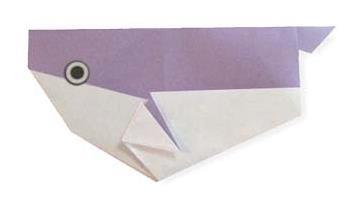 简单的折纸鲸鱼折纸图解教程手把手教你制作可爱的折纸鲸鱼