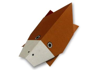 简单的儿童手工折纸鸭嘴兽折纸图解教程教你制作可爱的折纸鸭嘴兽