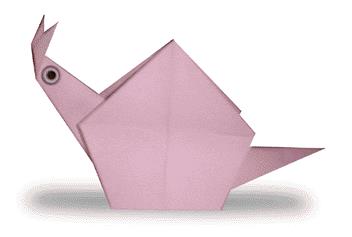 儿童手工折纸蜗牛的折纸图解教程教你制作可爱有趣的折纸蜗牛