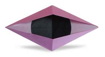 折纸眼睛的基本折纸图解教程展示出折纸眼睛的制作方法