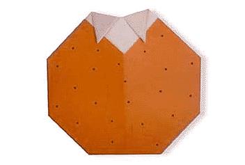 手工折纸柿子的折纸图解教程教你可爱的折纸柿子