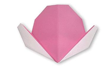 手工折纸桃子的基本折法图解教程教你制作可爱的折纸桃子