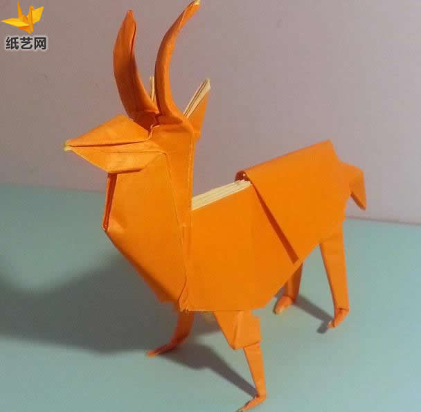 手工折纸羚羊的折纸图解教程教你制作可爱的折纸羚羊