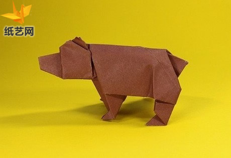 折纸灰熊手工折纸图解教程教你制作逼真折纸灰熊