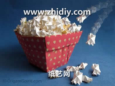 手工折纸大全教你制作可爱的折纸爆米花