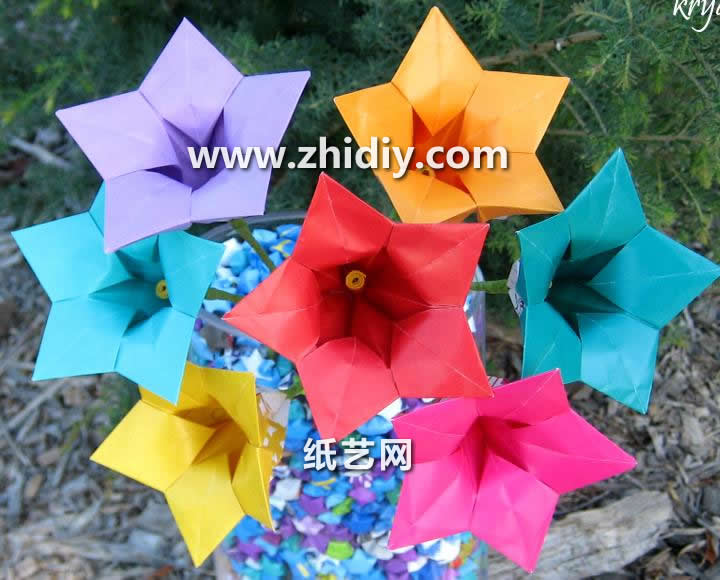 灯笼花的手工折纸教程手把手教你制作出漂亮的折纸灯笼花