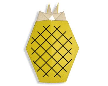 简单的儿童折纸大全图解教程教你制作可爱的折纸菠萝