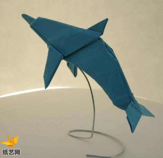 【海洋动物折纸大全】折纸海豚的手工折纸图谱