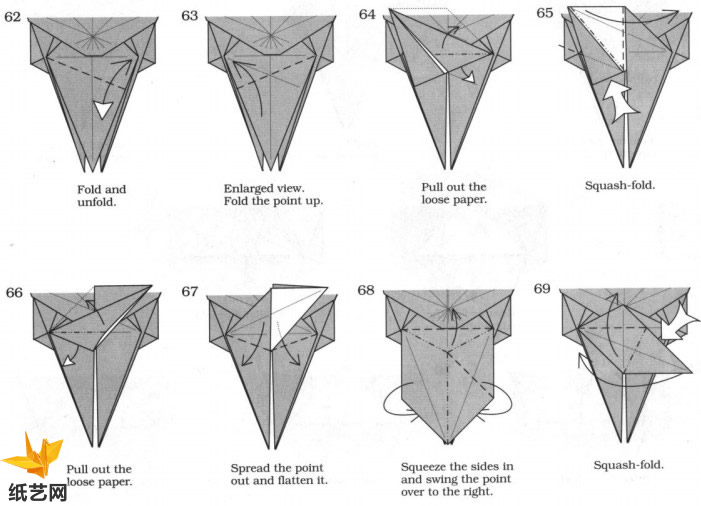 折纸乌贼的海洋动物折纸教程给大家展示折纸乌贼是如何制作的