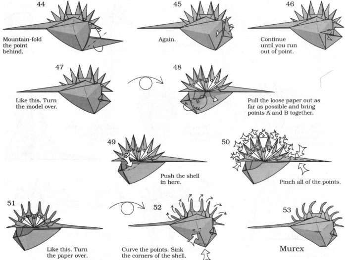 骨螺的手工折纸图解教程教你制作出构型精美的折纸骨螺来