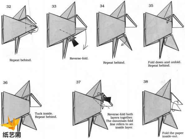 精美的折纸鱼制作教程手把手教你制作折纸神仙鱼