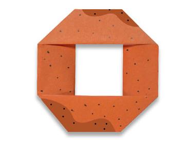简单的手工折纸面包圈的折纸图解教程教你折叠出可爱的折纸面包圈