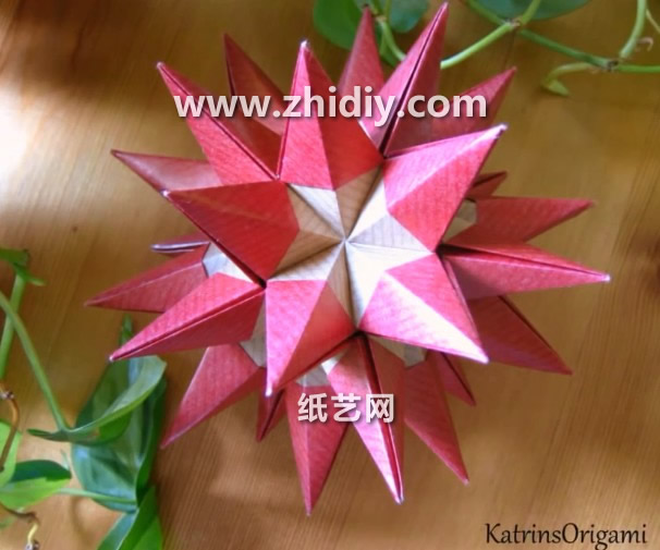 折纸花球大全教程手把手教你制作星光灯笼的纸球花的折法