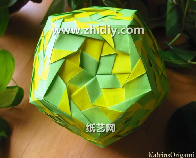 折纸花球大全手把手教你制作水彩画花球的折法视频教程