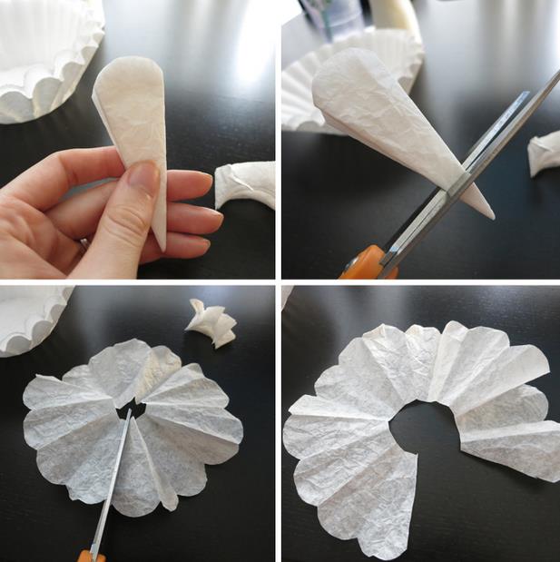 利用咖啡滤纸作为基本的材料来制作出漂亮的玫瑰花