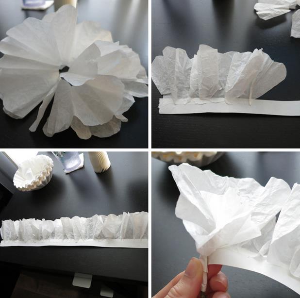 手工咖啡滤纸玫瑰花的制作方法教程教你制作出可爱的玫瑰花来