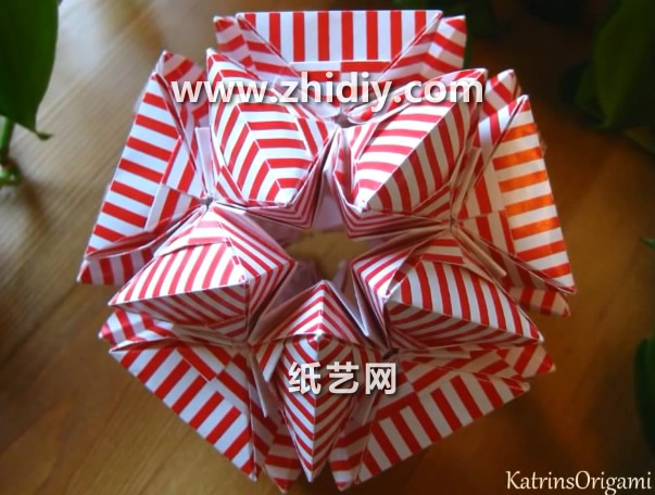 折纸花球的折纸制作教程手把手教你制作精美的手工折纸空之吻花球