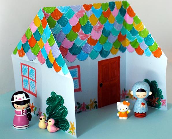 手工折纸小房子的折法教程手把手教你制作出精美的折纸小房子