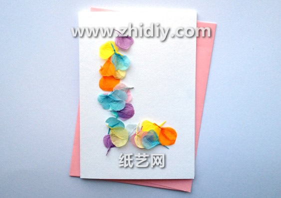 母亲节简单手工贺卡制作之皱纹纸心贺卡制作方法 - 纸艺网