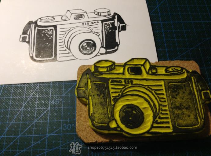 卡通相机橡皮章素材图案教你制作出漂亮可爱的橡皮章来
