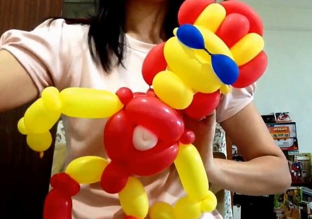 气球造型基础教程之钢铁侠魔术气球视频教程