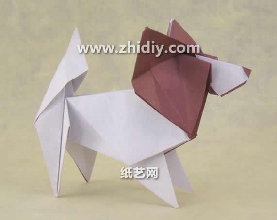 手工折纸蝴蝶犬的折纸教程手把手教你制作出可爱的折纸小狗