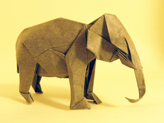 手工折纸大全手把手教你学习仿真折纸大象的折叠