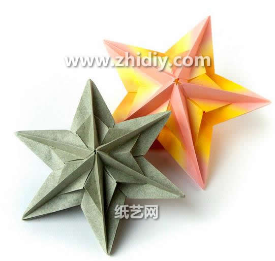 手工折纸圣诞星星的折法教程手把手教你圣诞组合折纸星星
