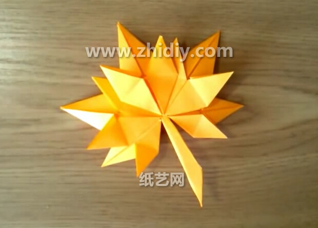 手工折纸大全一步一步的教你如何学习组合折纸枫叶的制作