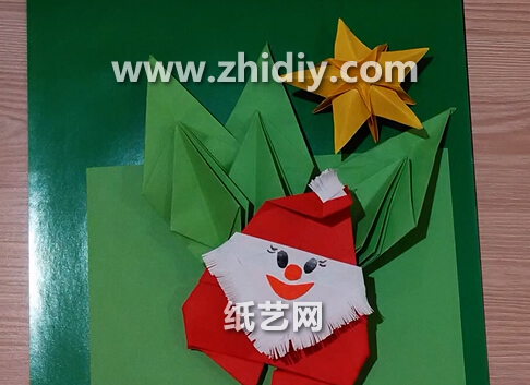 手工折纸卡通圣诞老人手把手教你学习折纸圣诞老人的折法