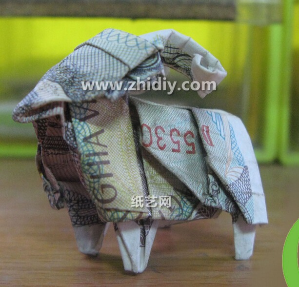 钱币手工折纸羊的折法教程手把手教你学习如何制作折纸羊
