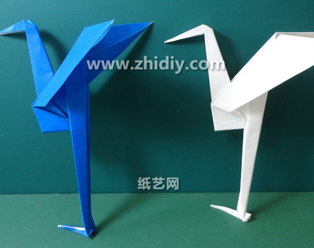 手工折纸单足千纸鹤的折法教程教你学习如何制作折纸单足千纸鹤