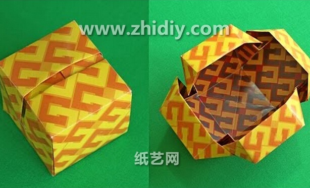 手工折纸盒子的折法视频教程教你学习折叠折纸收纳盒和折纸宝箱