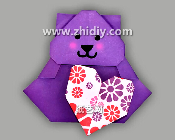 情人节手工礼物折纸心折纸小熊的手工折纸视频教程