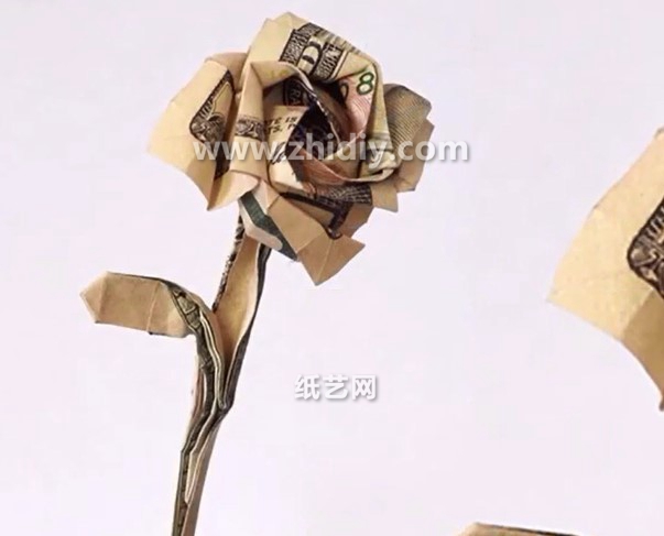 美元折纸玫瑰花的折法视频教程手把手教你学习如何制作折纸玫瑰花