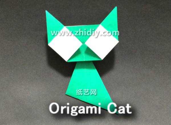 手工折纸卡通折纸猫的折法视频教程教你学习如何制作折纸卡通折纸猫