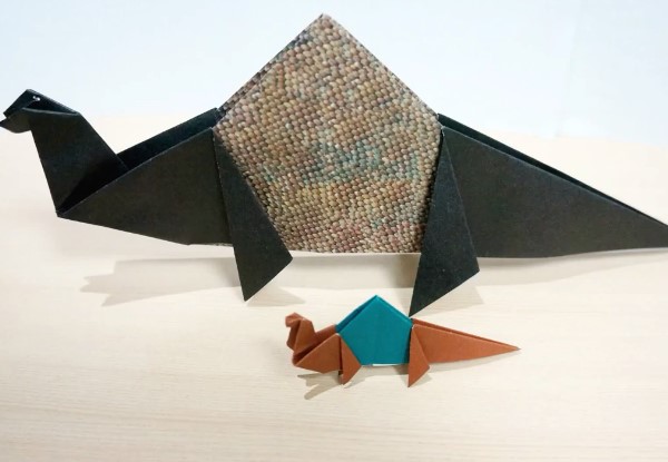 儿童折纸雷龙的折法制作教程手把手教你学习如何制作折纸雷龙