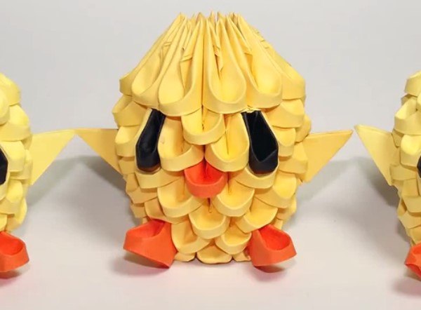 手工折纸三角插小鸡的制作教程教会你如何折叠出可爱的折纸小鸡
