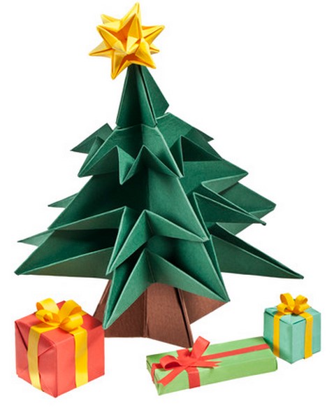 简单立体折纸圣诞树的折纸制作教程教你学习如何制作折纸圣诞树